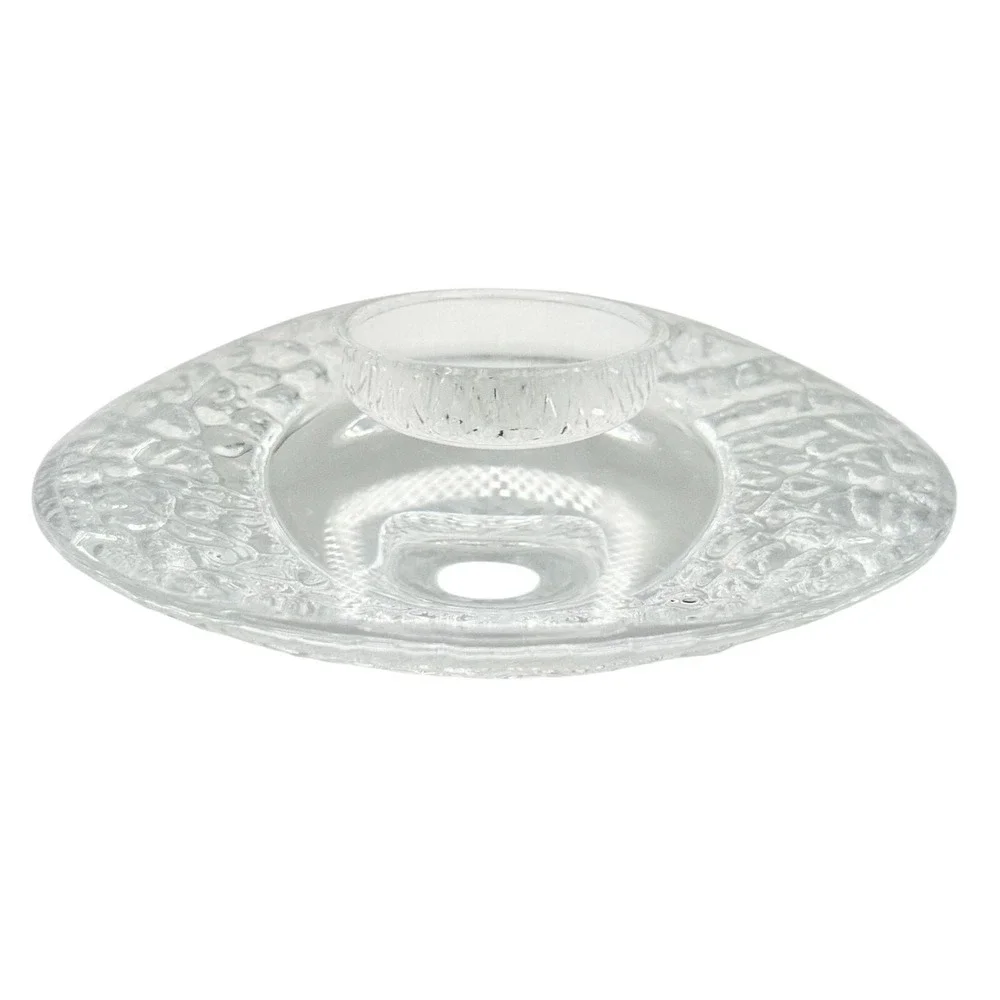 Vintage Orrefors Swedish Art Glass Candle Holder • Scandinavian Crystal Decor 5